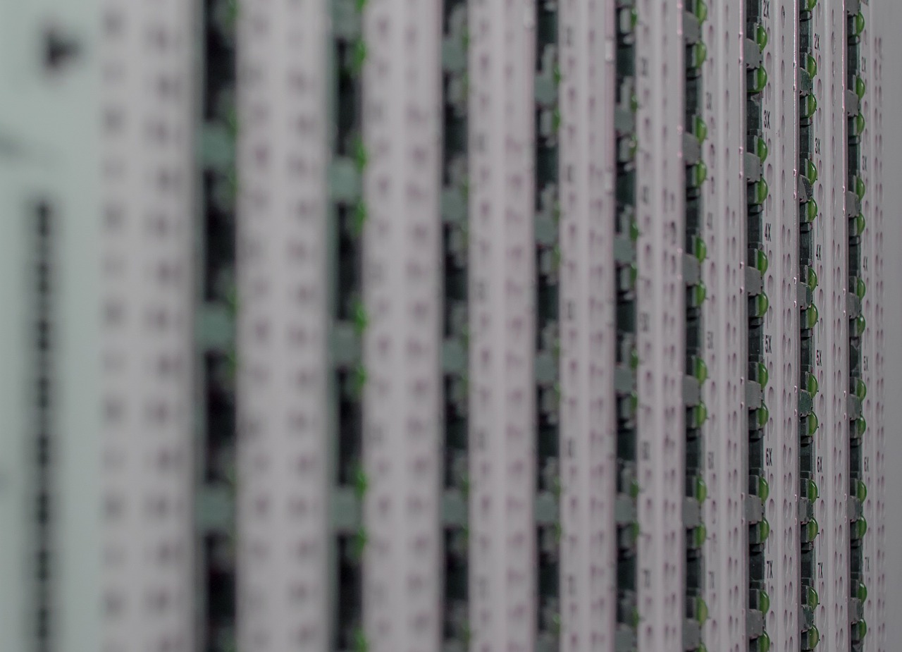 Network switch with patch cables during an installation